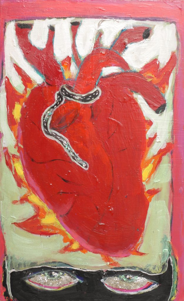 Heart Snake Eyes:14”x22”