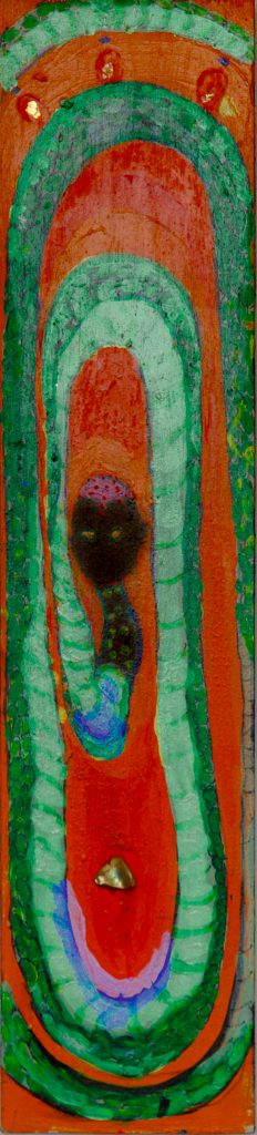 Dream of a Green Mamba, 4 parts: 17”x24x32”