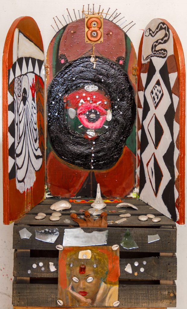 Judgement Altar:36”x35 1/4”x16”